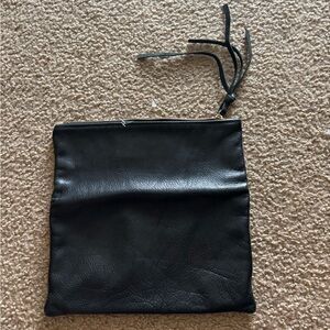 MARKETA New York NYC Handmade Black Nappa Leather Classic Oversized Fold Clutch
